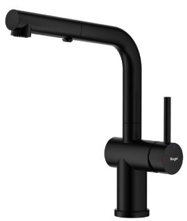 Смеситель для кухни Raglo R86.49.06 с выдвижным изливом чёрный